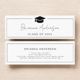Graduation Name Card Elegant Modern Insert Card