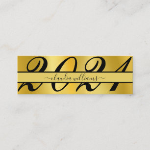 Graduation Name Card . Gold Classic Insert Card