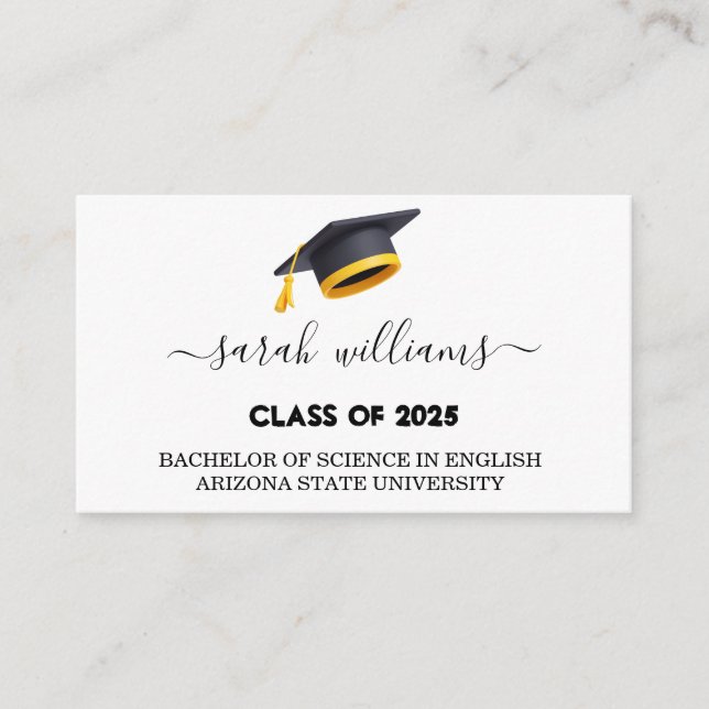 Graduation Name Card Grad Announcement 2025 (Front)