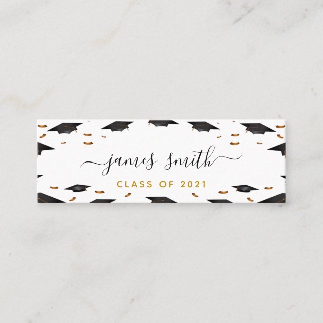 Graduation Name Card & Hand drawn class of 2021 (Front)