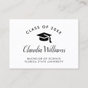 Graduation Name Card - Modern Classic Insert Card