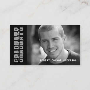 Graduation Name Card Photo - School Colour Choice
