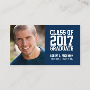 Graduation Name Card Photo - Your Colour Choice