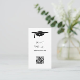 Graduation Name Card QR Code Insert Card