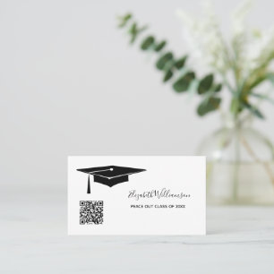Graduation Name Card QR Code Insert Card