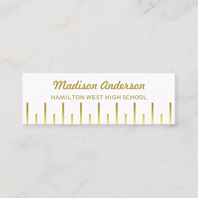 Graduation Name Card Senior Year Insert Deco Gold (Front)