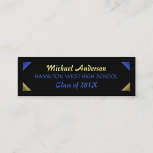 Graduation Name Card Senior Year Insert Gold Foil