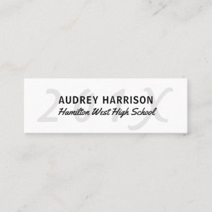 Graduation Name Card Senior Year Insert Grey Key 2