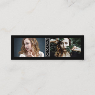 Graduation Name Card Senior Year Inserts Photo Blk