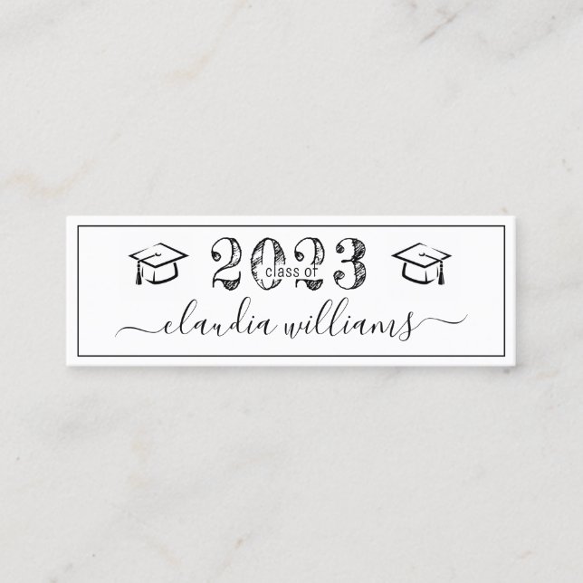Graduation Name Card - Simple Classic Insert Card (Front)
