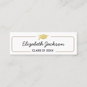 Graduation Name Card Simple Script Insert Card