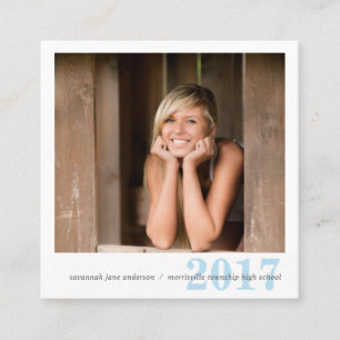 Graduation Name Cards Easy-Edit Photo Square