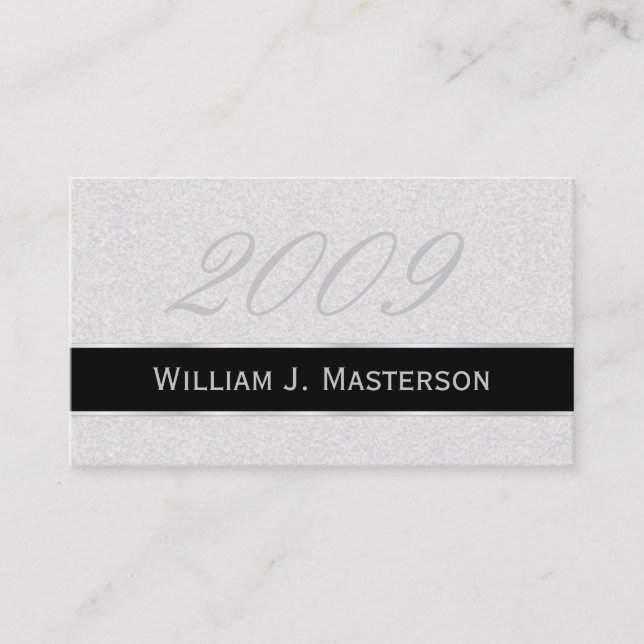 Graduation Name Cards - Grey and Black (Front)