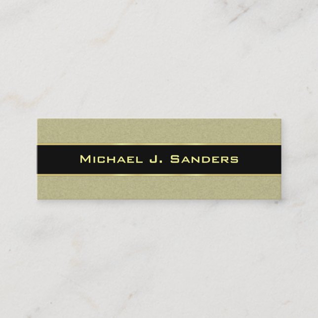 Graduation Name Cards - Saddle Tan and Black (Front)