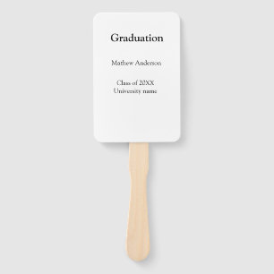 Graduation name class of 20XX university name simp Hand Fan
