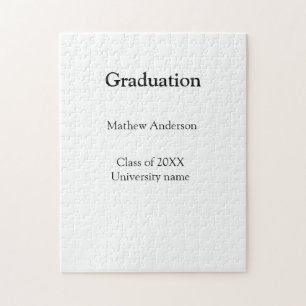 Graduation name class of 20XX university name simp Jigsaw Puzzle