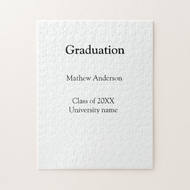 Graduation name class of 20XX university name simp Jigsaw Puzzle (Vertical)