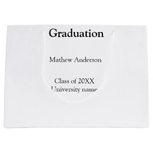 Graduation name class of 20XX university name simp Large Gift Bag