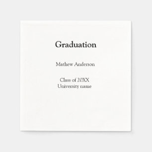 Graduation name class of 20XX university name simp Napkin