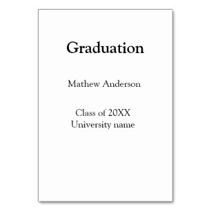 Graduation name class of 20XX university name simp Table Number