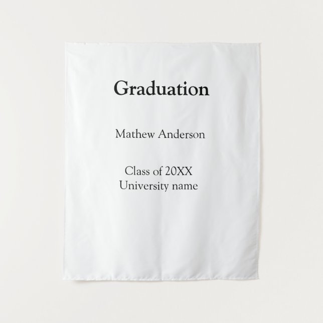 Graduation name class of 20XX university name simp Tapestry (Front)