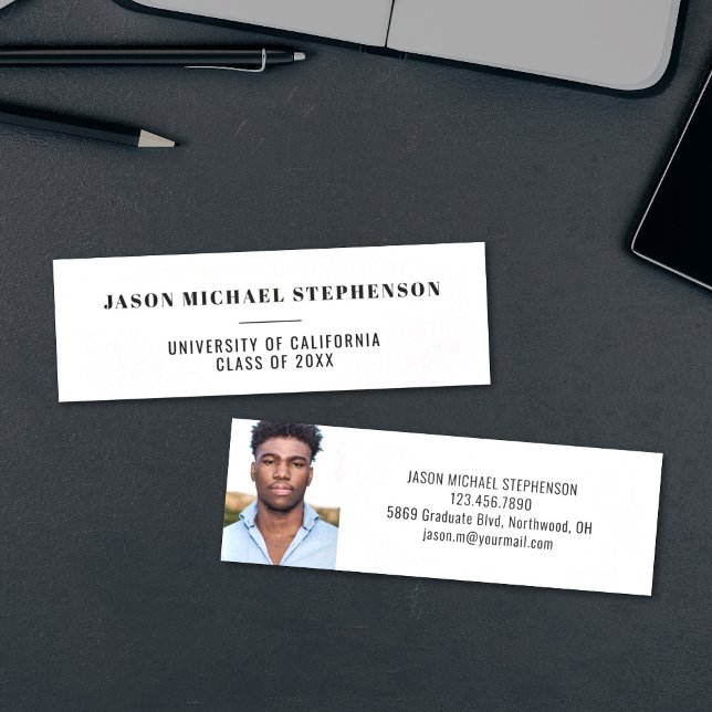 Graduation name insert simple photo card (Graduate name insert card)