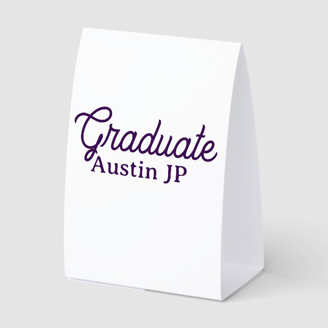 Graduation name purple simple minimal stylish call (Front)