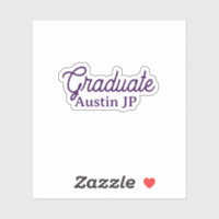 Graduation name purple simple minimal stylish call