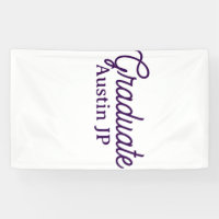 Graduation name purple simple minimal stylish call