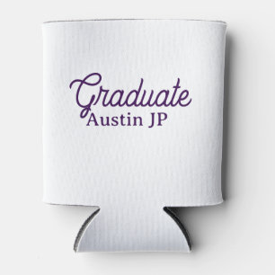 Graduation name purple simple minimal stylish call can cooler