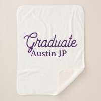 Graduation name purple simple minimal stylish call