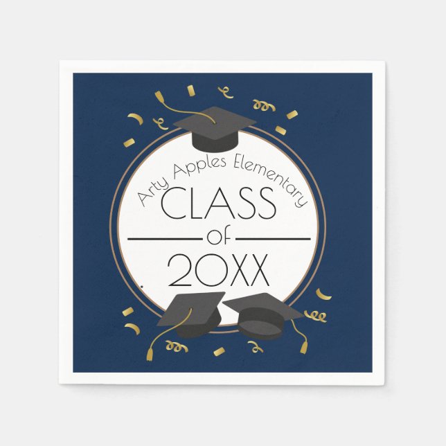 graduation napkin class of 2025, 2026, 2027, 2028, (Front)