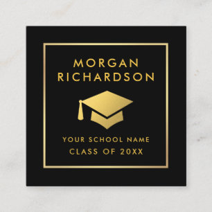 Graduation Networking Gold Black Calling Card