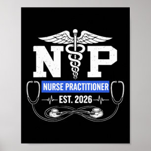Graduation Np Nurse Practitioner Est 2026 Grad Stu Poster