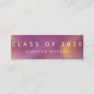 Graduation Ombre Metallic Modern Name Card
