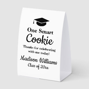 Graduation One Smart Cookie Black Grad Treat Favor