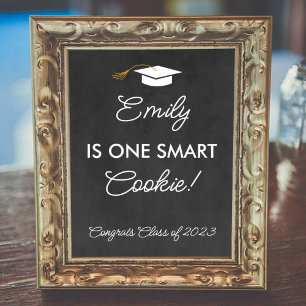 Graduation One Smart Cookie Custom Party Sign