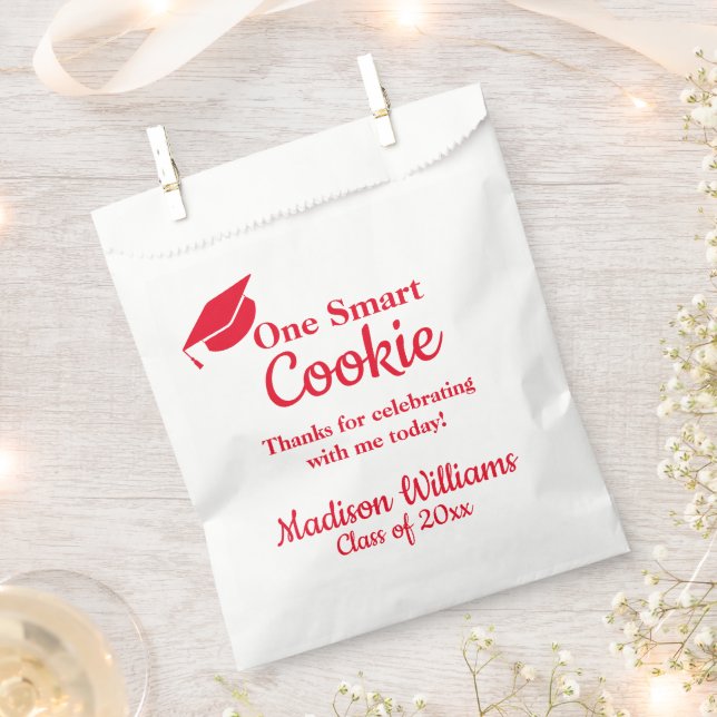 Graduation One Smart Cookie To go Treat Favour Bags (Clipped)