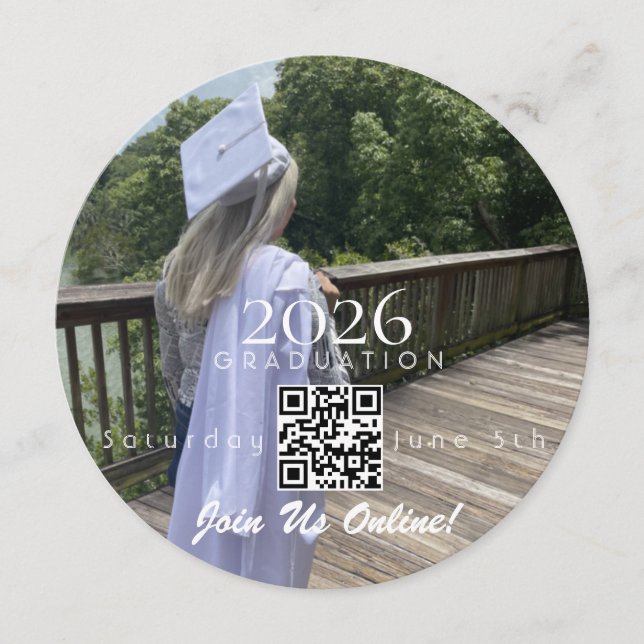 Graduation Online Invitation QR Code 2026 (Front)