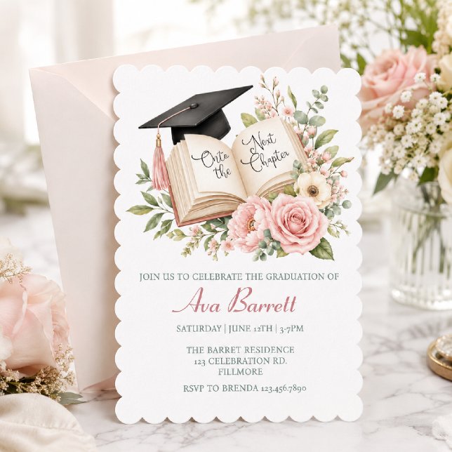 Graduation, Onto the Next Chapter Invitation (Creator Uploaded)