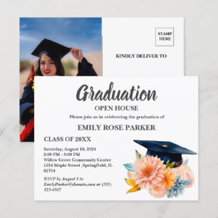  Graduation Open House Invitation Postcard