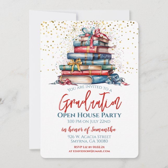 Graduation Open House Party Invitation (Front)