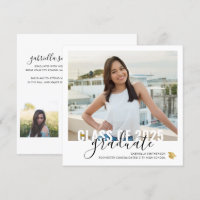 Graduation Open House Square Invitation Card