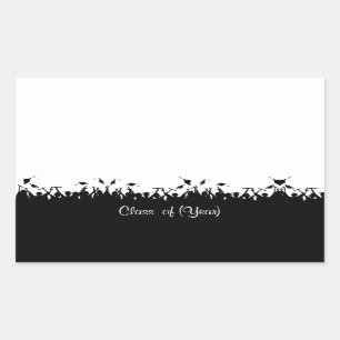 Graduation or Class Reunion Name Tag Stickers Hats