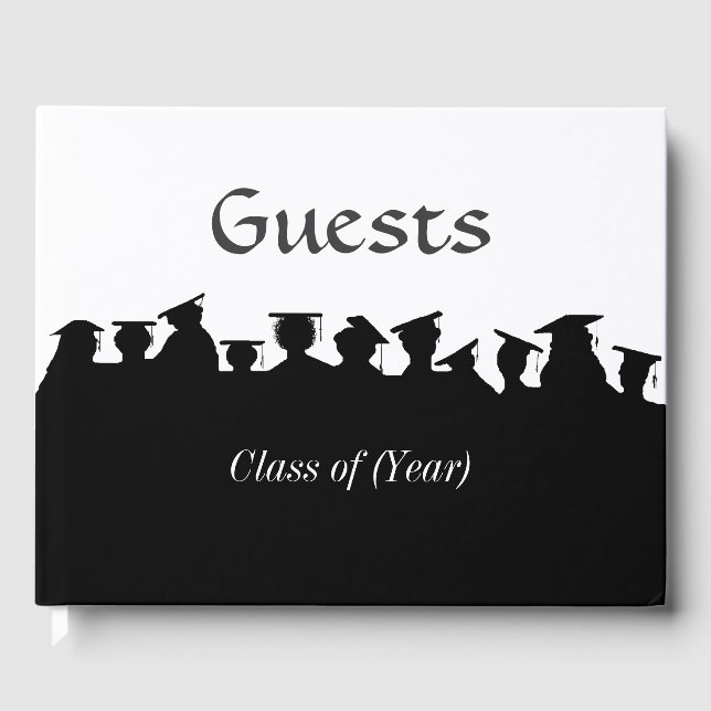 Graduation or Reunion Silhouettes Guestbook (Front)