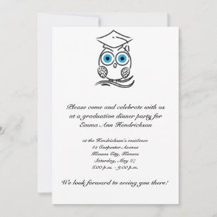 Graduation owl invitation