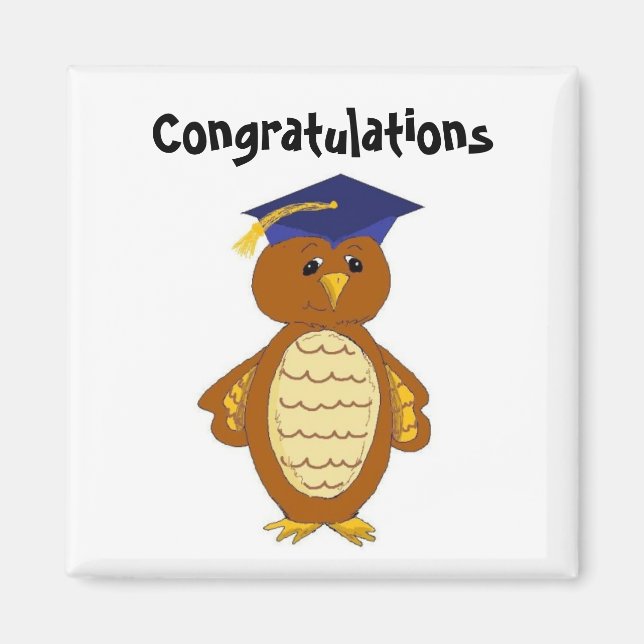Graduation Owl Magnet (Front)
