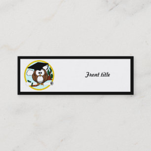 Graduation Owl With Cap & Diploma Calling Card