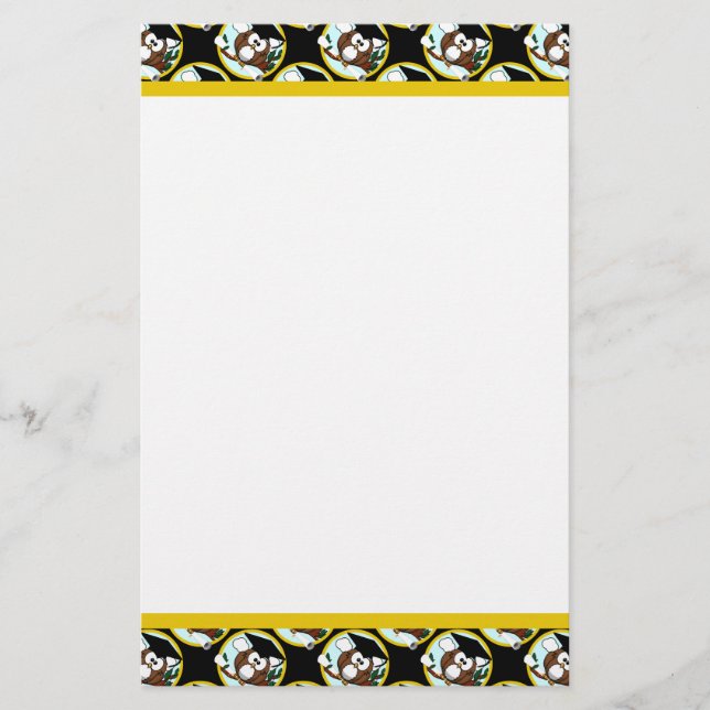 Graduation Owl With Cap & Diploma Stationery (Front)