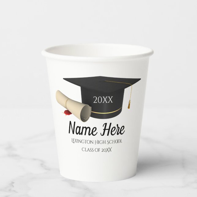 Graduation Paper Cups Class of 2025 Tableware (Front)